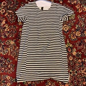 JCrew black and White striped dress